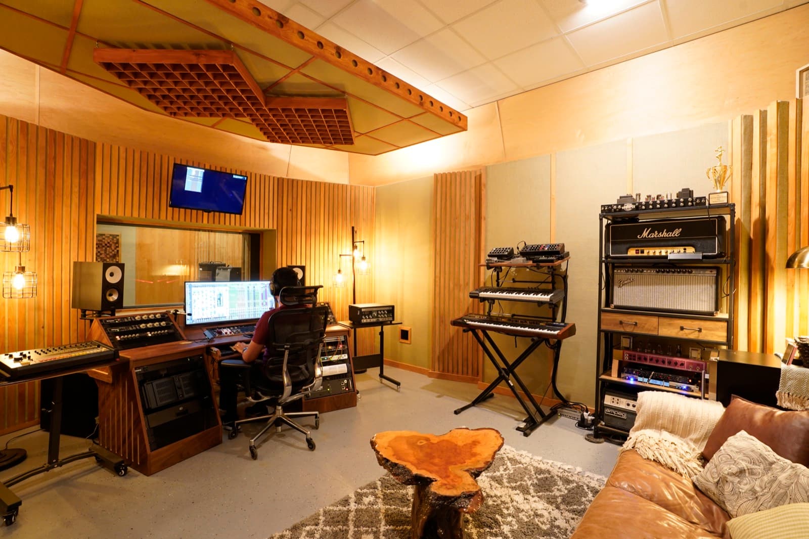 Interior of Dryw Owens's Recording studio